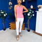 Jenny Beaded Top Splash Pink