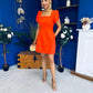 Reeve Square Neck Mini Dress Coral PRE ORDER Arriving April 30