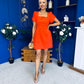Reeve Square Neck Mini Dress Coral PRE ORDER Arriving April 30