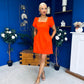 Reeve Square Neck Mini Dress Coral PRE ORDER Arriving April 30