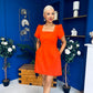 Reeve Square Neck Mini Dress Coral PRE ORDER Arriving April 30