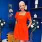 Reeve Square Neck Mini Dress Coral PRE ORDER Arriving April 30