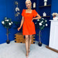 Reeve Square Neck Mini Dress Coral PRE ORDER Arriving April 30