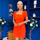 Reeve Square Neck Mini Dress Coral PRE ORDER Arriving April 30