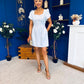 Reeve Square Neck Mini Dress Sky Blue
