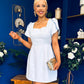 Reeve Square Neck Mini Dress Sky Blue