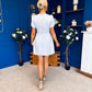 Reeve Square Neck Mini Dress Sky Blue