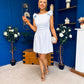 Milano Bow Detail Mini Dress Sky Blue