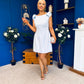 Milano Bow Detail Mini Dress Sky Blue