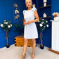 Milano Bow Detail Mini Dress Sky Blue