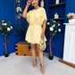 Romy Frill Detail Mini Dress Yellow