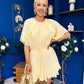 Romy Frill Detail Mini Dress Yellow