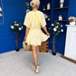 Romy Frill Detail Mini Dress Yellow
