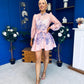 Barbara Embellished Mini Shirt Dress Floral