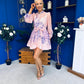 Barbara Embellished Mini Shirt Dress Floral