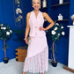 Norma Lace Detailed Waistcoat & Skirt Set Pink