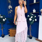 Norma Lace Detailed Waistcoat & Skirt Set Pink