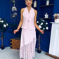 Norma Lace Detailed Waistcoat & Skirt Set Pink