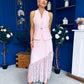 Norma Lace Detailed Waistcoat & Skirt Set Pink