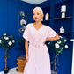 Nancy Belted Pinstripe Midi Dress Pink