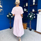 Nancy Belted Pinstripe Midi Dress Pink