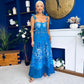 Kendall Strappy Occasion Dress Paisley Blue