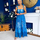 Kendall Strappy Occasion Dress Paisley Blue