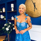 Kendall Strappy Occasion Dress Paisley Blue
