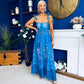 Kendall Strappy Occasion Dress Paisley Blue