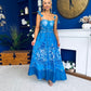Kendall Strappy Occasion Dress Paisley Blue