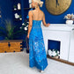 Kendall Strappy Occasion Dress Paisley Blue