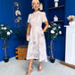 Niky High Neck Occasion Dress Floral Blush