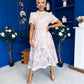 Niky High Neck Occasion Dress Floral Blush
