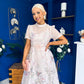 Niky High Neck Occasion Dress Floral Blush
