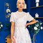 Niky High Neck Occasion Dress Floral Blush