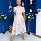 Niky High Neck Occasion Dress Floral Blush