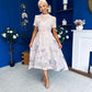 Niky High Neck Occasion Dress Floral Blush