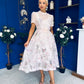 Niky High Neck Occasion Dress Floral Blush