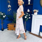Niky High Neck Occasion Dress Floral Blush