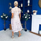 Niky High Neck Occasion Dress Floral Blush