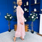 Jacqueline Gathered Satin Occasion Dress Blush