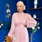 Jacqueline Gathered Satin Occasion Dress Blush