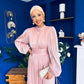 Jacqueline Gathered Satin Occasion Dress Blush