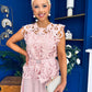 Ruth Crochet Top & Satin Dress Set Pink