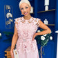 Ruth Crochet Top & Satin Dress Set Pink