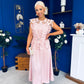 Ruth Crochet Top & Satin Dress Set Pink