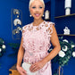 Ruth Crochet Top & Satin Dress Set Pink