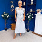 Ruth Crochet Top & Satin Dress Set Blue