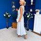 Ruth Crochet Top & Satin Dress Set Blue