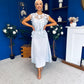 Ruth Crochet Top & Satin Dress Set Blue